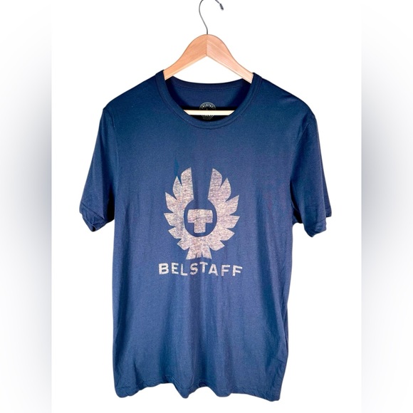 Belstaff England Men’s Coteland Logo Crew Tee in black in 100% cotton - Picture 3 of 10